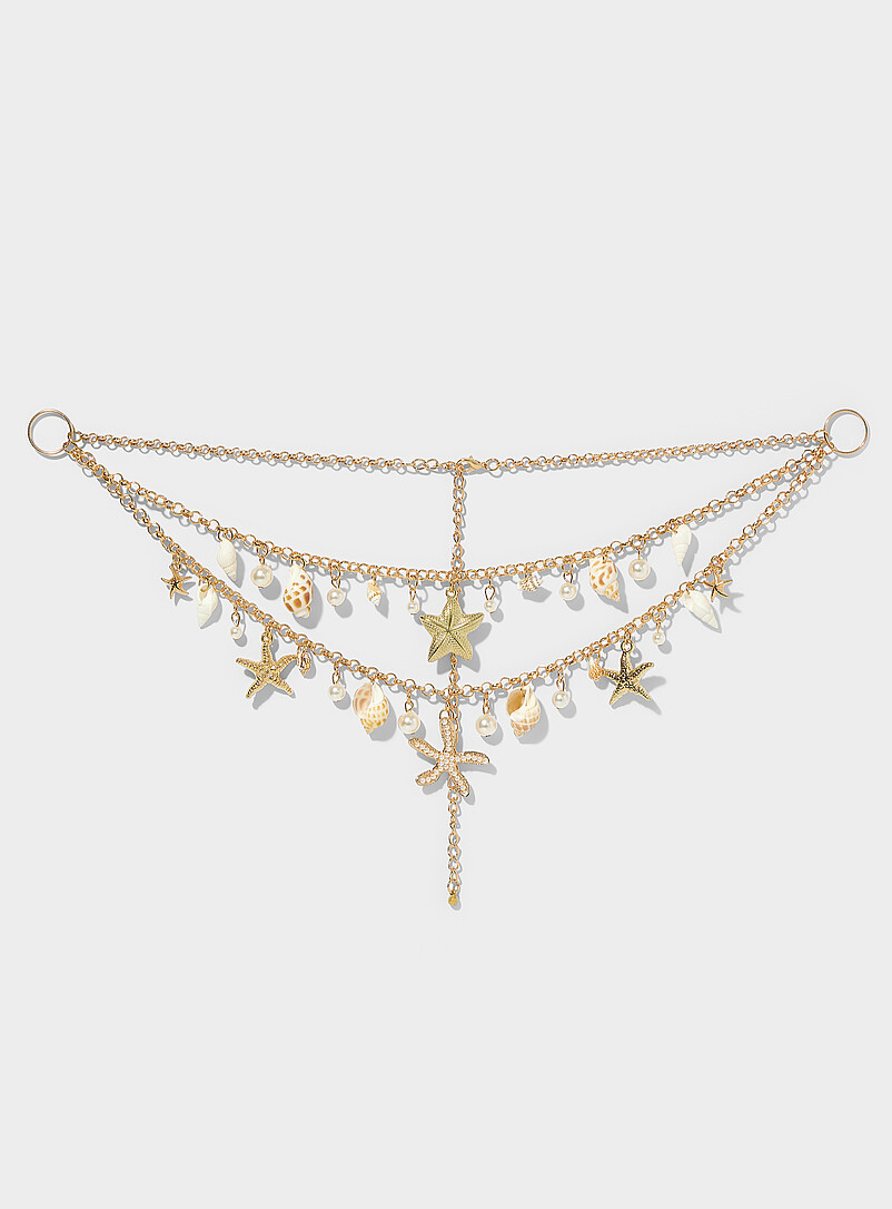 Sea-inspired double chain belt product image (primary)