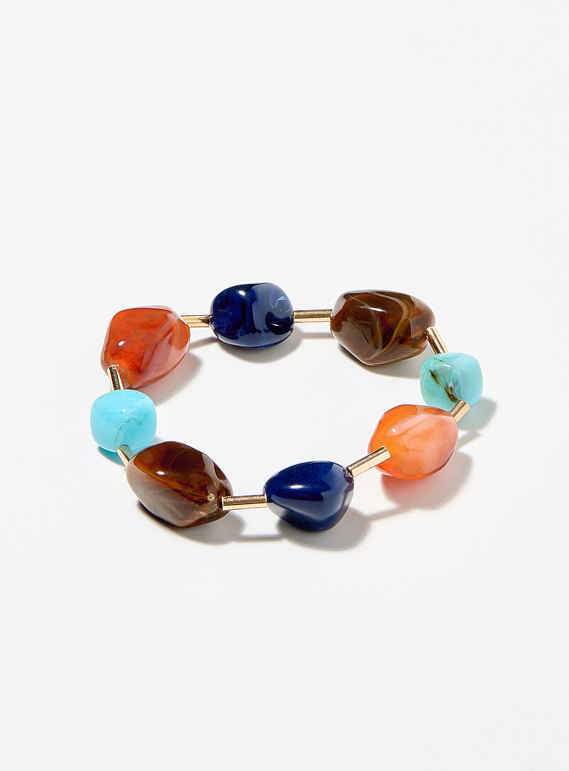 Large colourful stone stations bracelet product image (primary)
