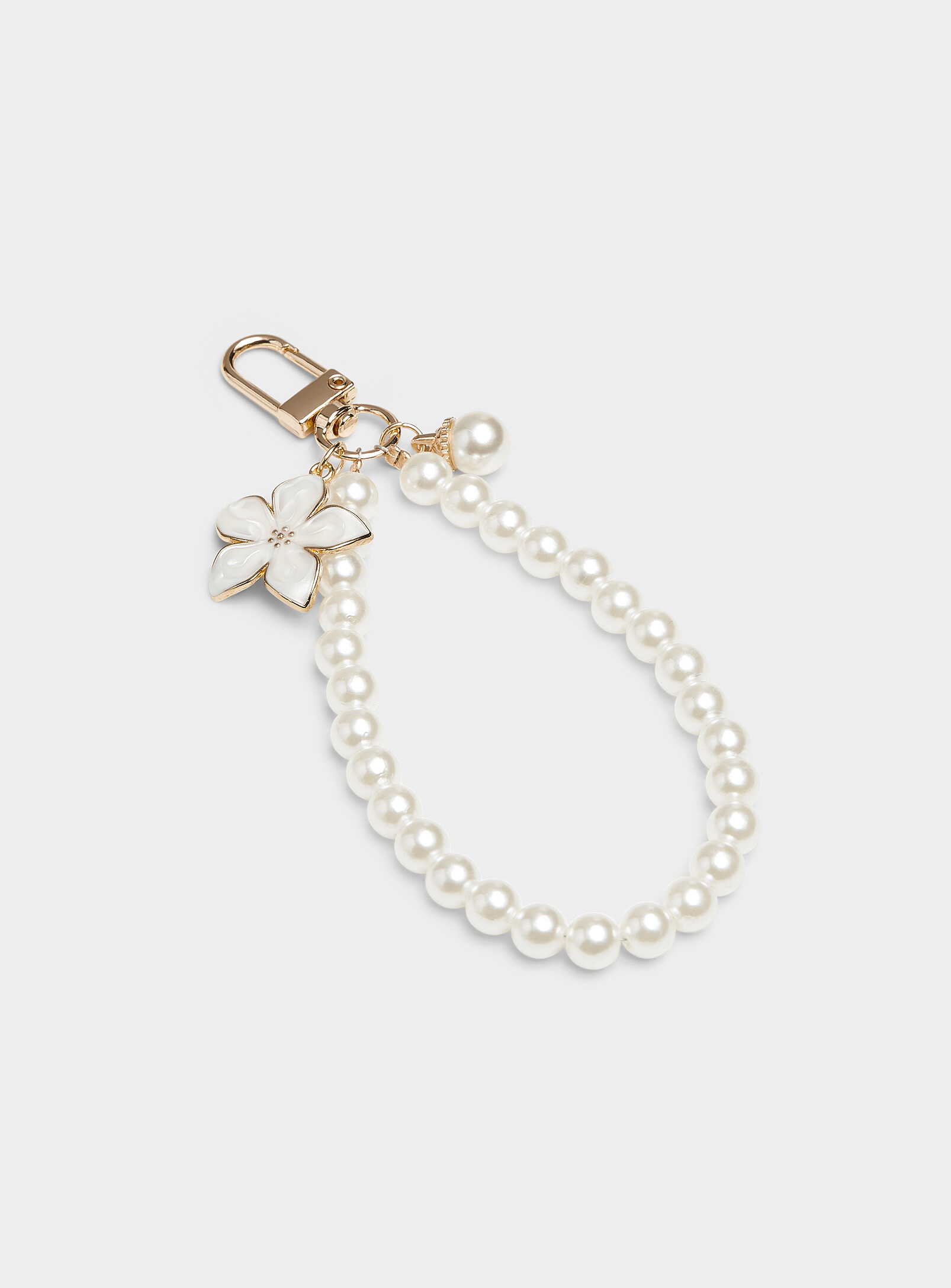 Simon's Mini-flower Pearly Charm In White