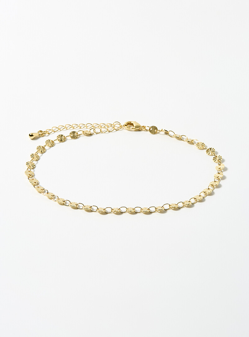 Golden Disc Ankle Chain