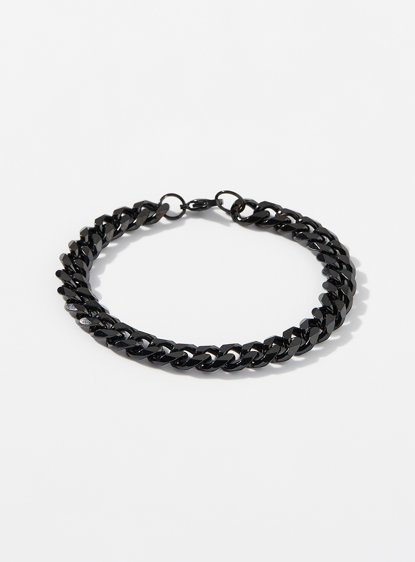 Le 31 Minimalist Cuban Chain Bracelet In Black