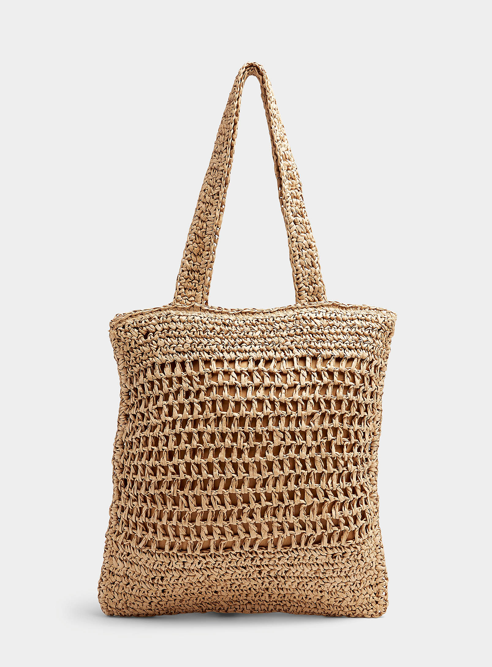 Le 31 - Men's Braided straw Tote Bag