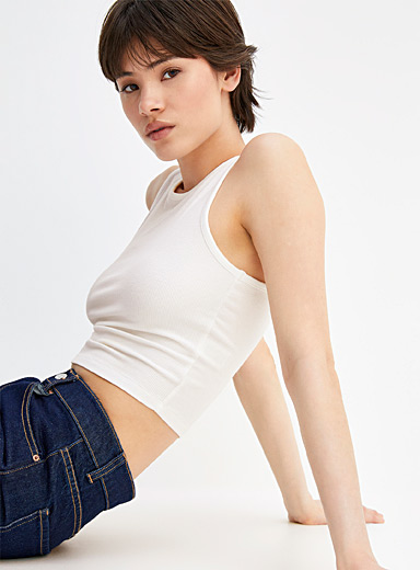 One-shoulder crossover camisole, Twik, Shop Women's Crop Tops