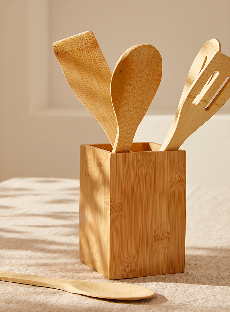 Simons Maison Assorted Bamboo kitchen utensils Set of 5