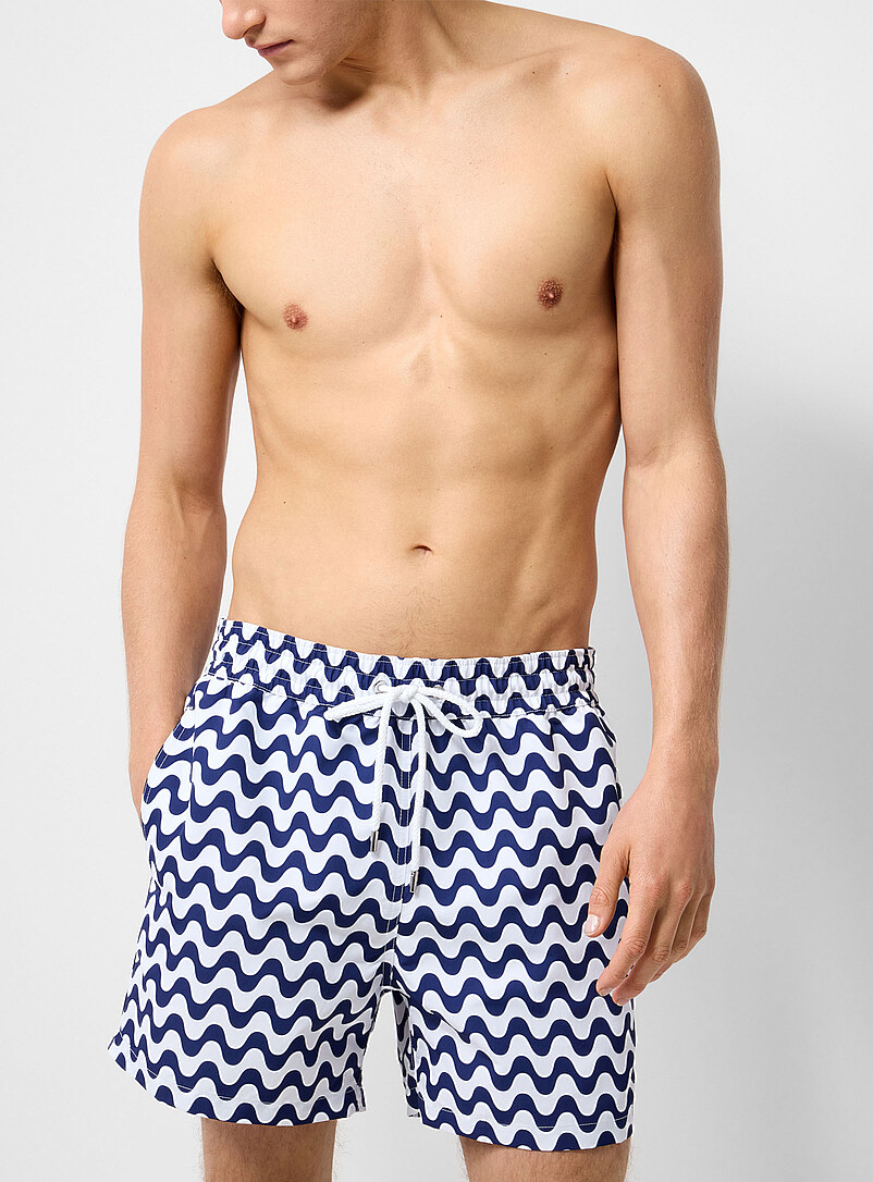 Copacabana Wave Pattern Swim Trunk