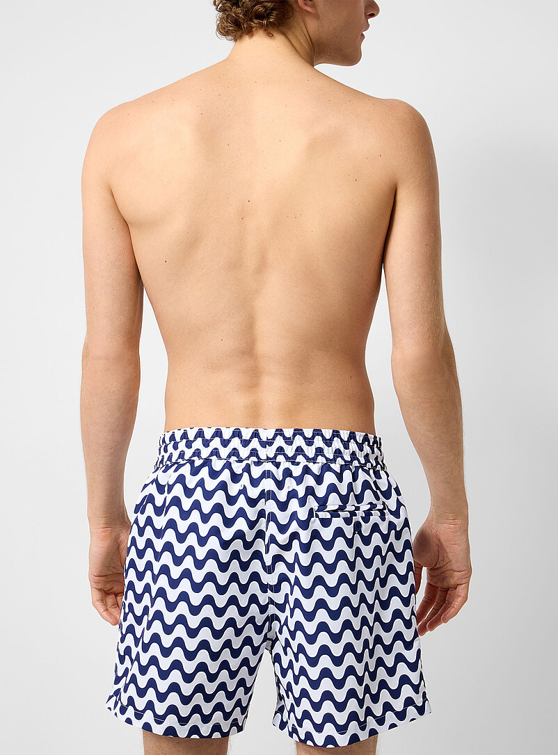 Copacabana wave pattern swim trunk product image 2
