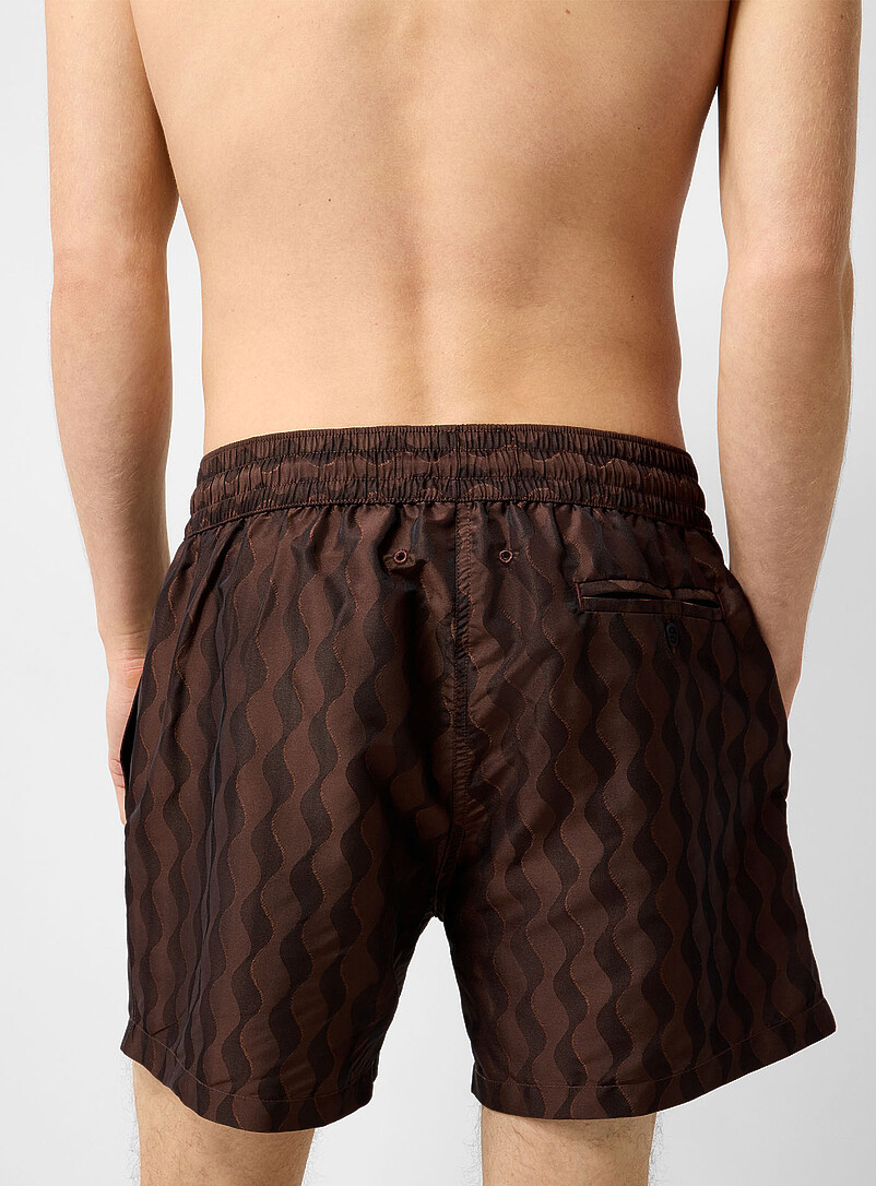 Listra chocolate wave pattern swim trunk product image 3