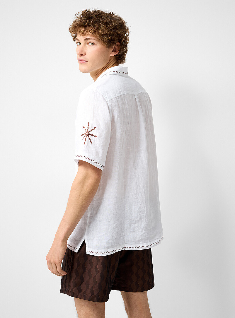 Alves embroidered linen camp shirt product image 3