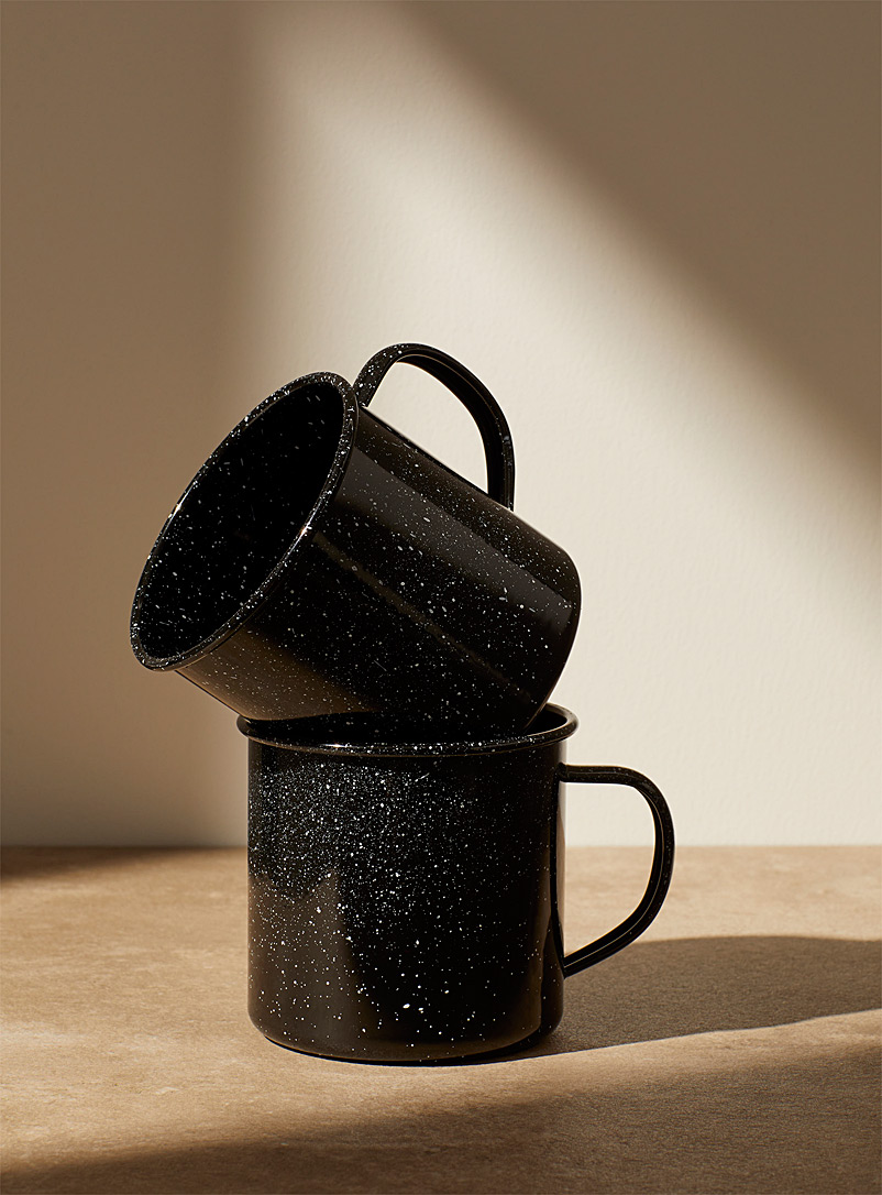 Simons Maison Black Flecked mugs Set of 2