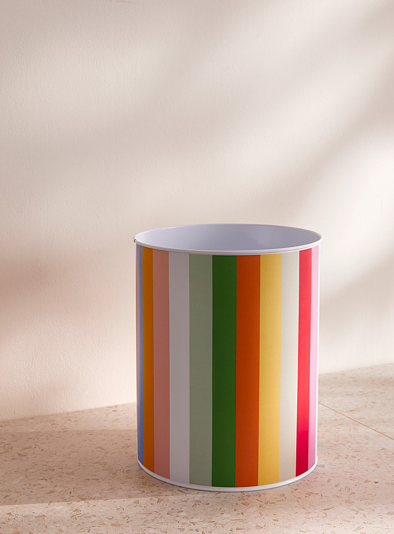 Simons Maison Assorted Colourful stripes wastebasket
