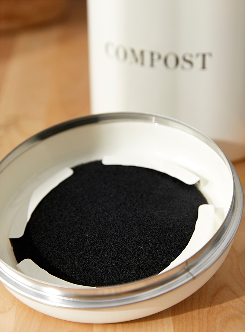 Enamelled metal compost bin with anse product image 3