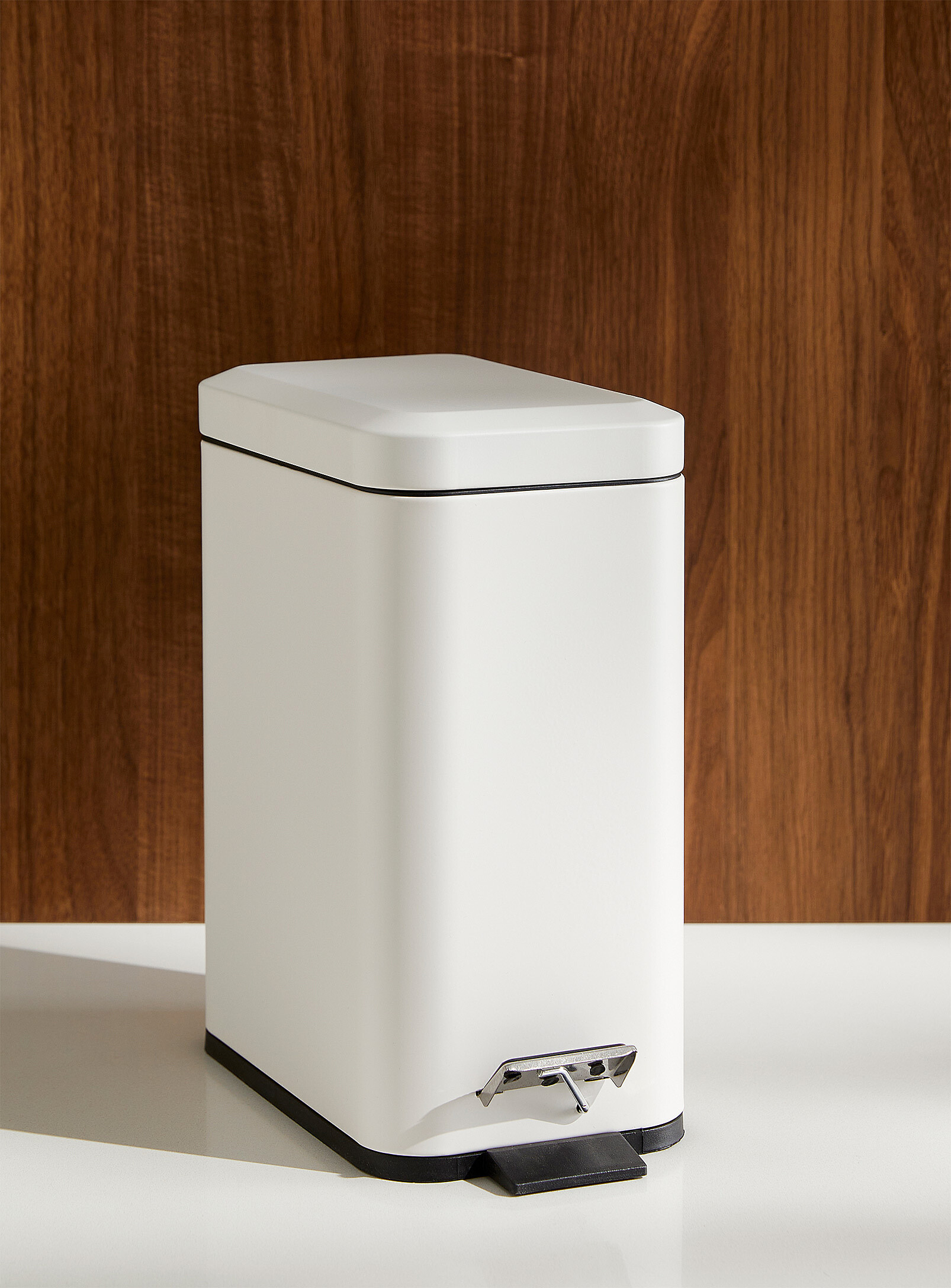 Simons Maison Rectangular Soft-close Bin In White