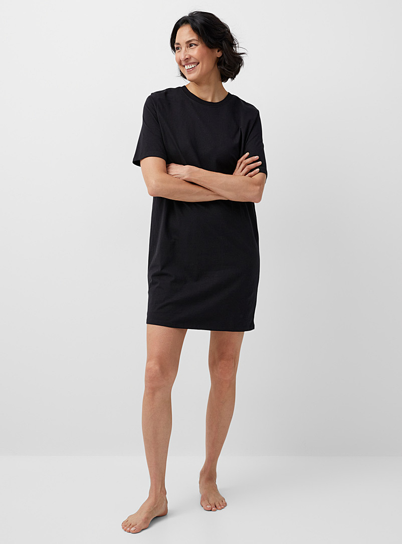 Miiyu Black Loose nightgown for women