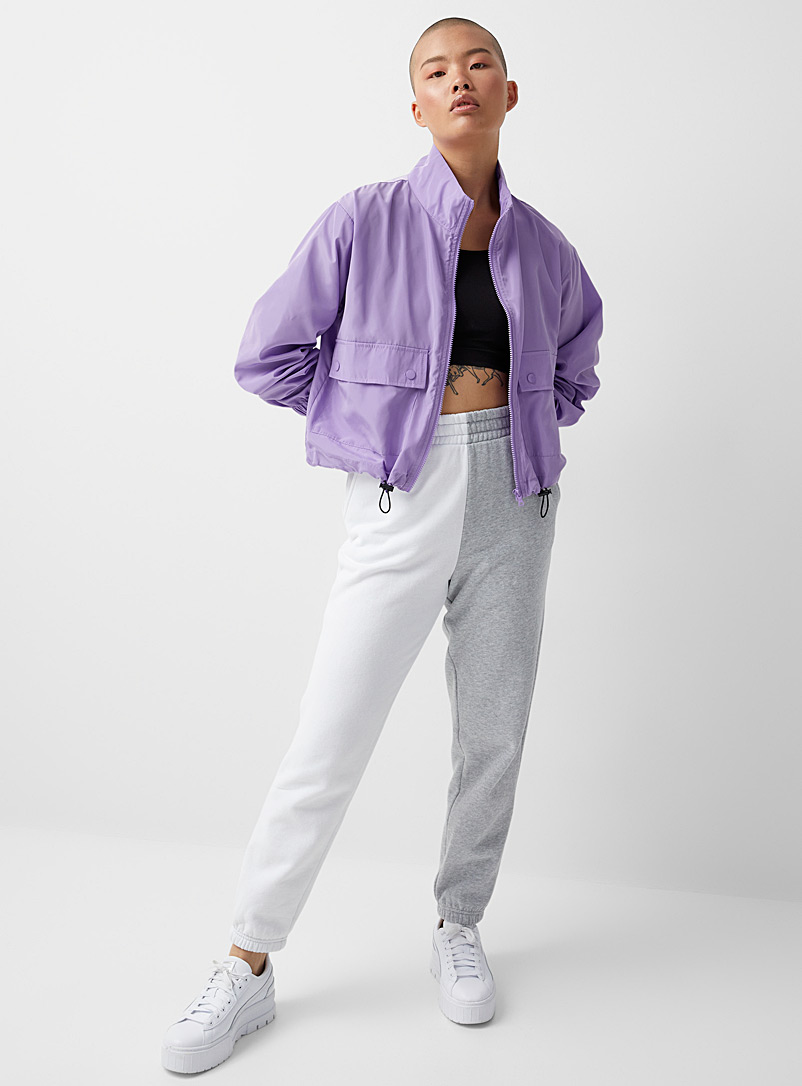 Noisy May Lilacs Patch pockets satiny jacket for women