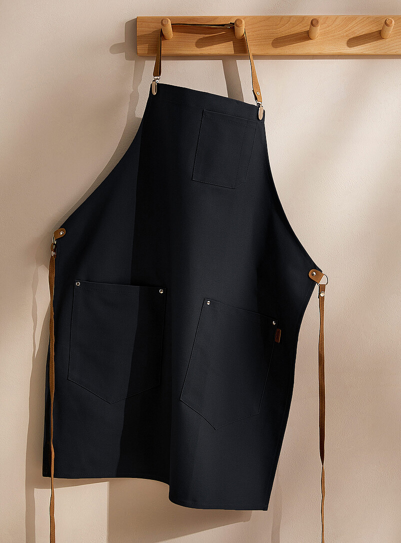 Suede accents coloured apron product image (primary)