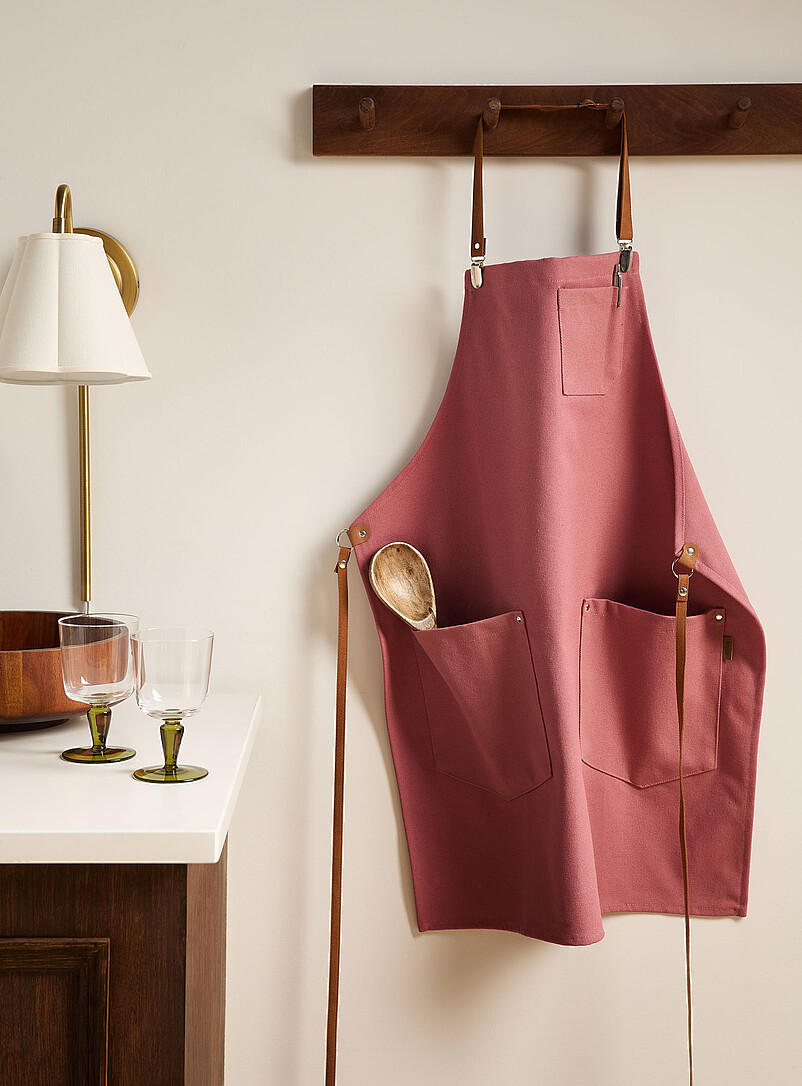 Suede Accents Coloured Apron