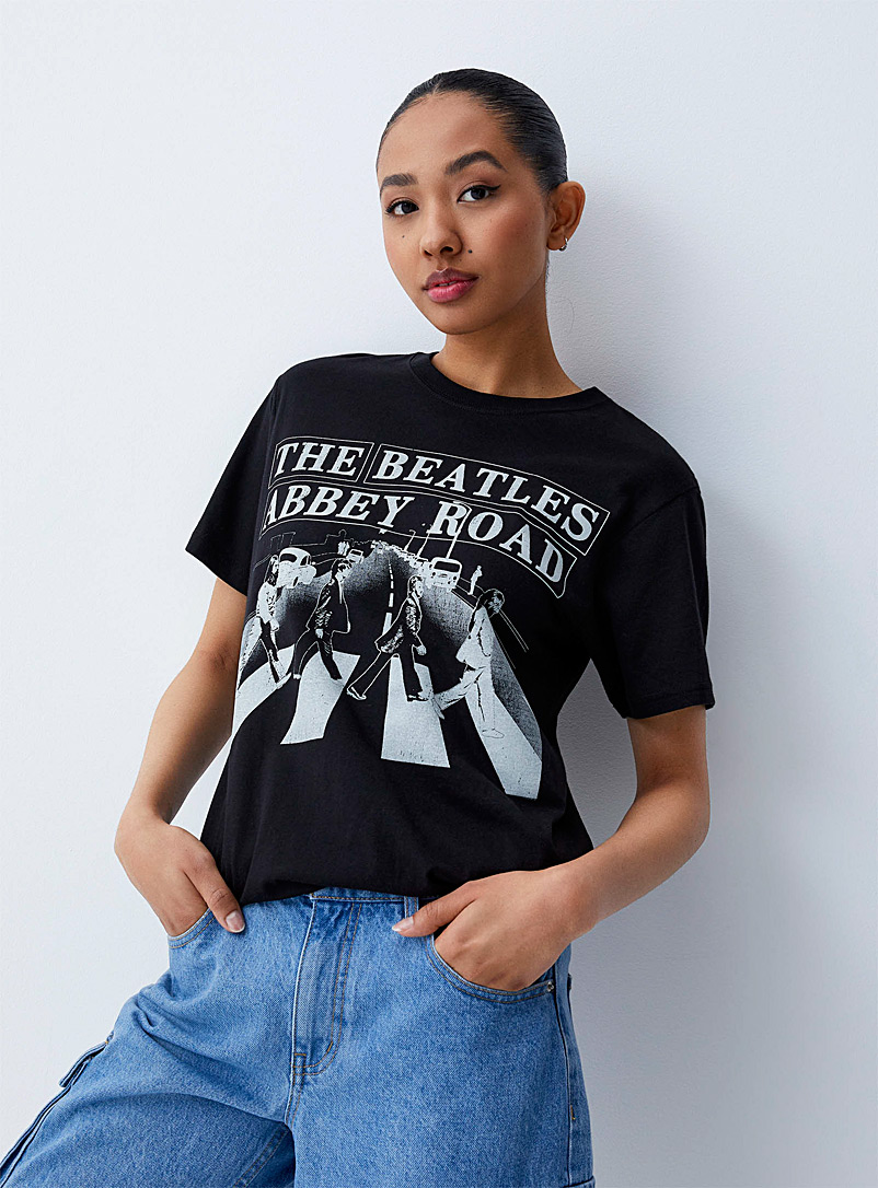 Twik: Le t-shirt Abbey Road Noir pour femme