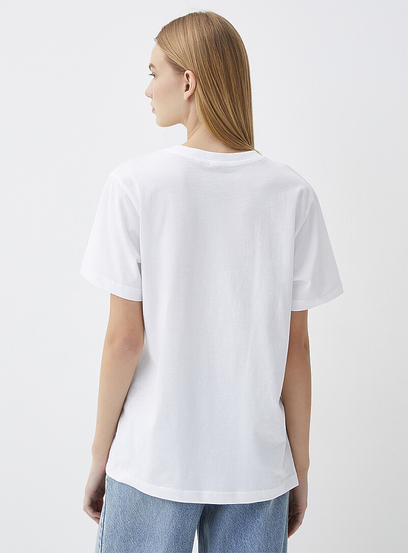 Twik Patterned white Pickles T-shirt for women