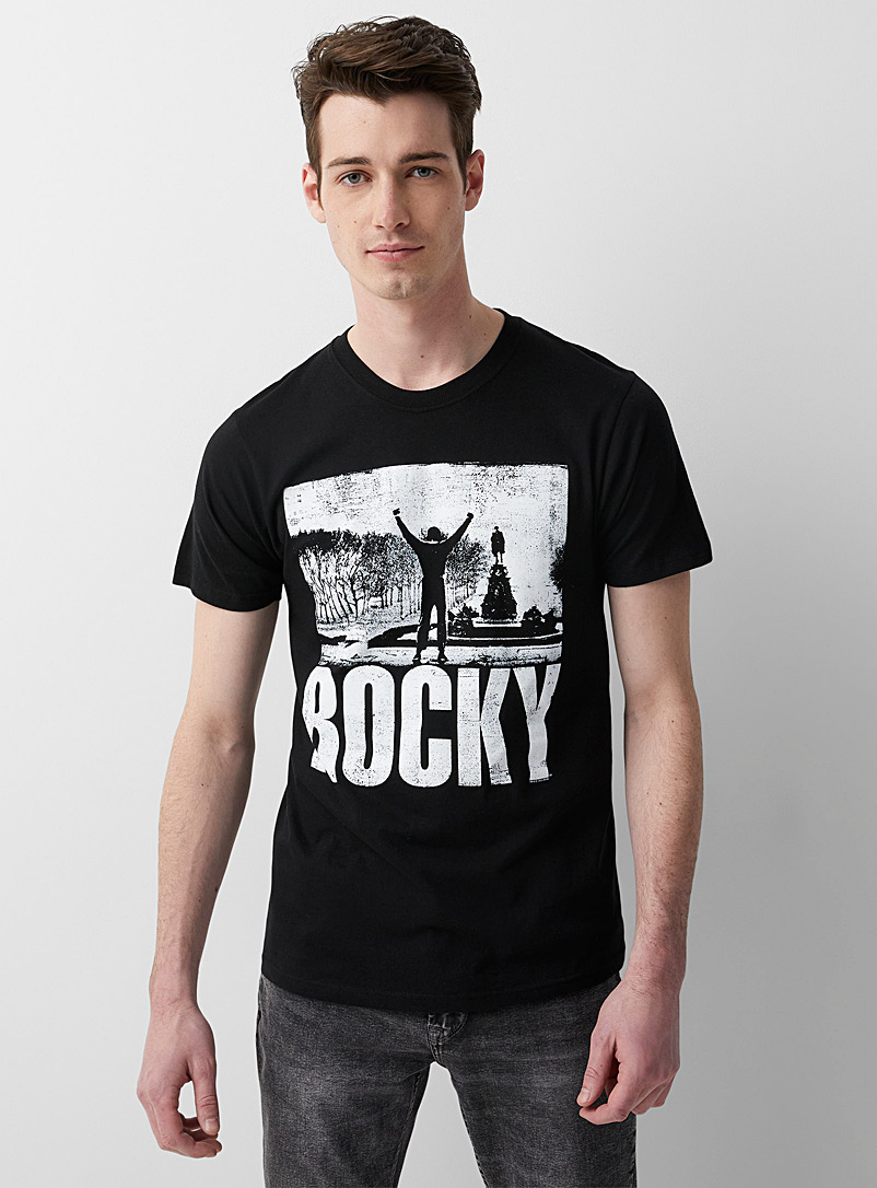 Le 31 Black Rocky Balboa T-shirt for men
