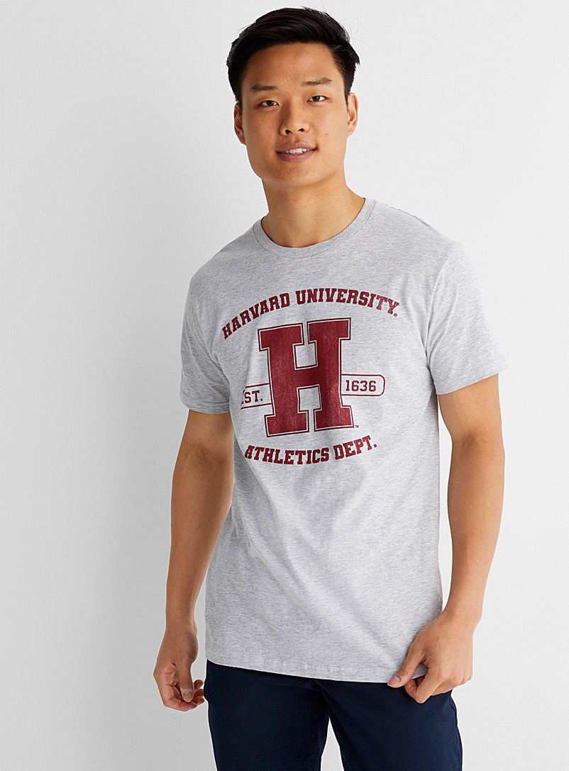 Le 31 Grey Harvard club T-shirt for men