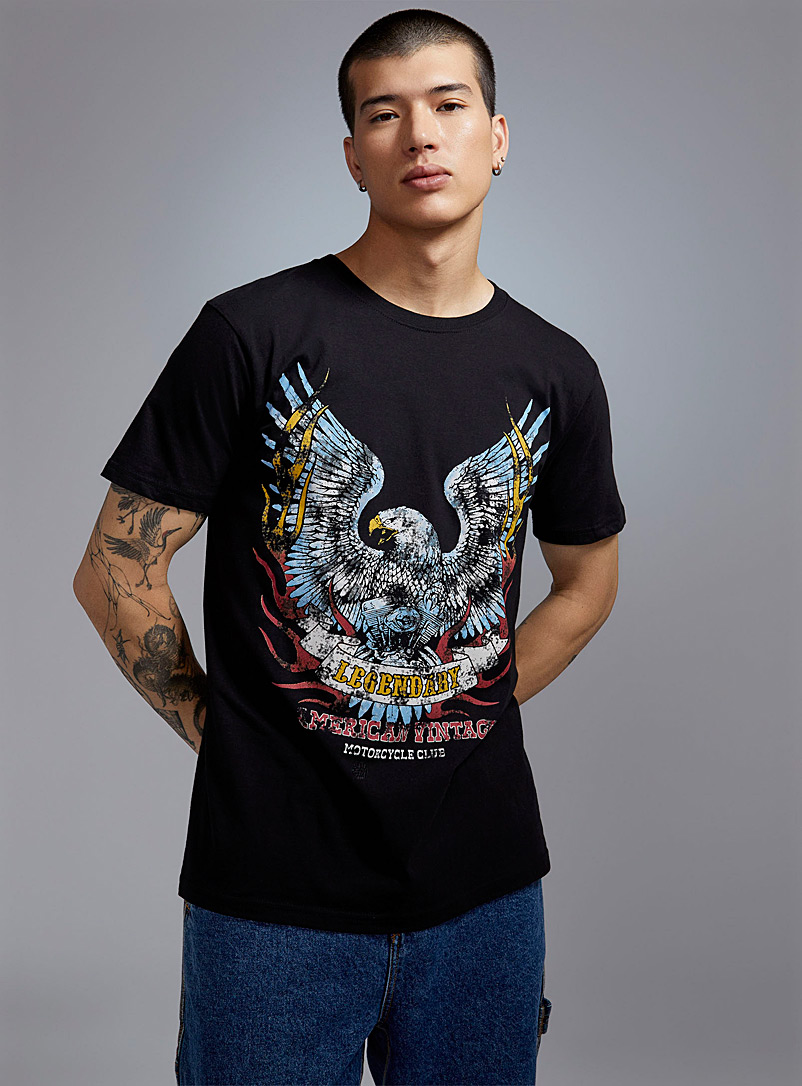 Djab Black Legendary eagle T-shirt for men