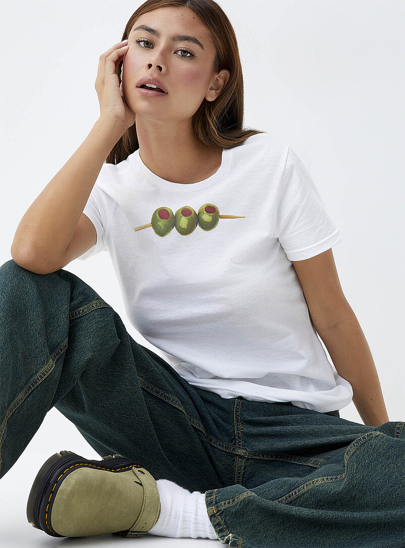 Three olives T-shirt product image (primary)