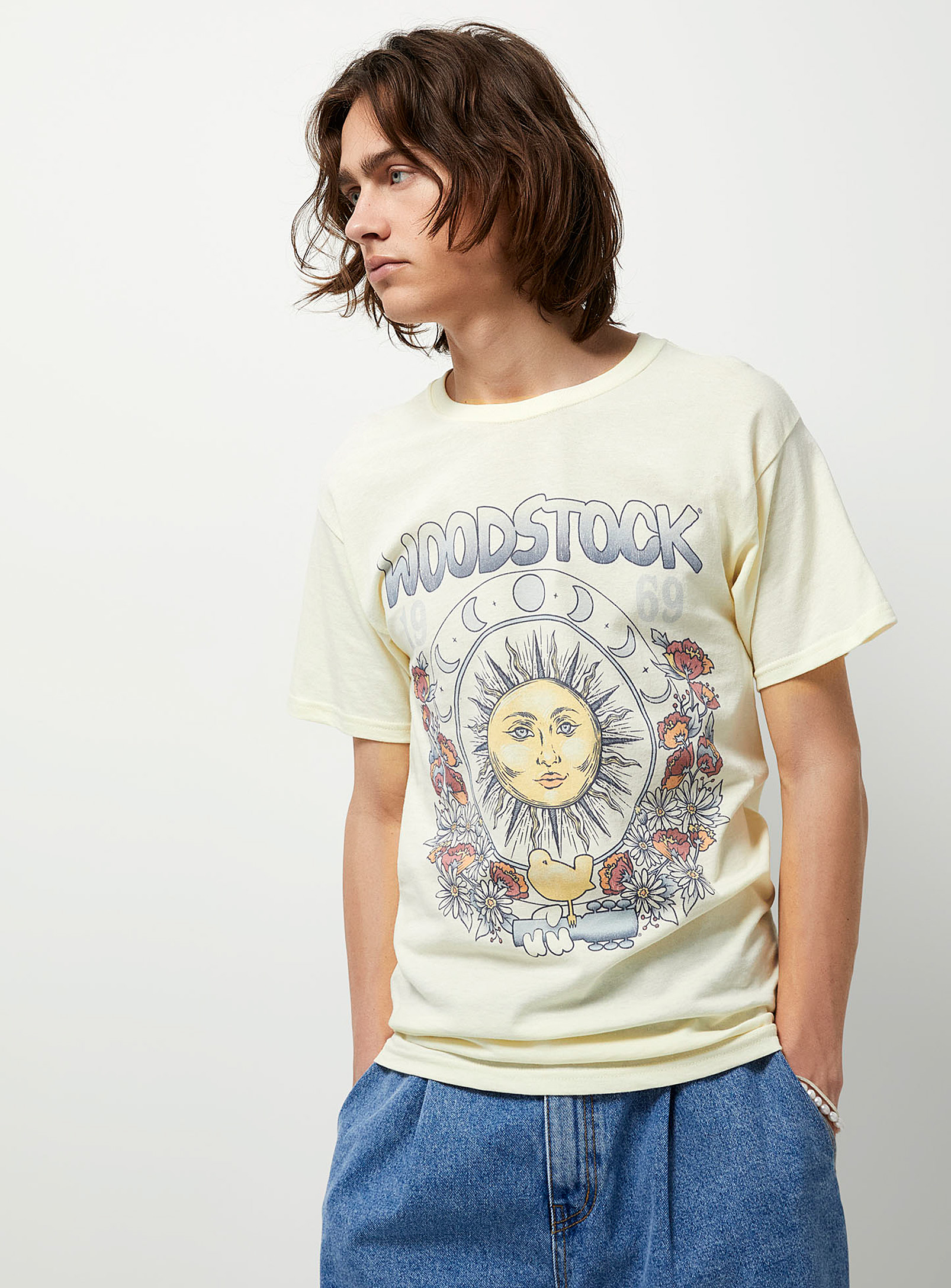Djab Sun Woodstock T-shirt In Ecru/linen