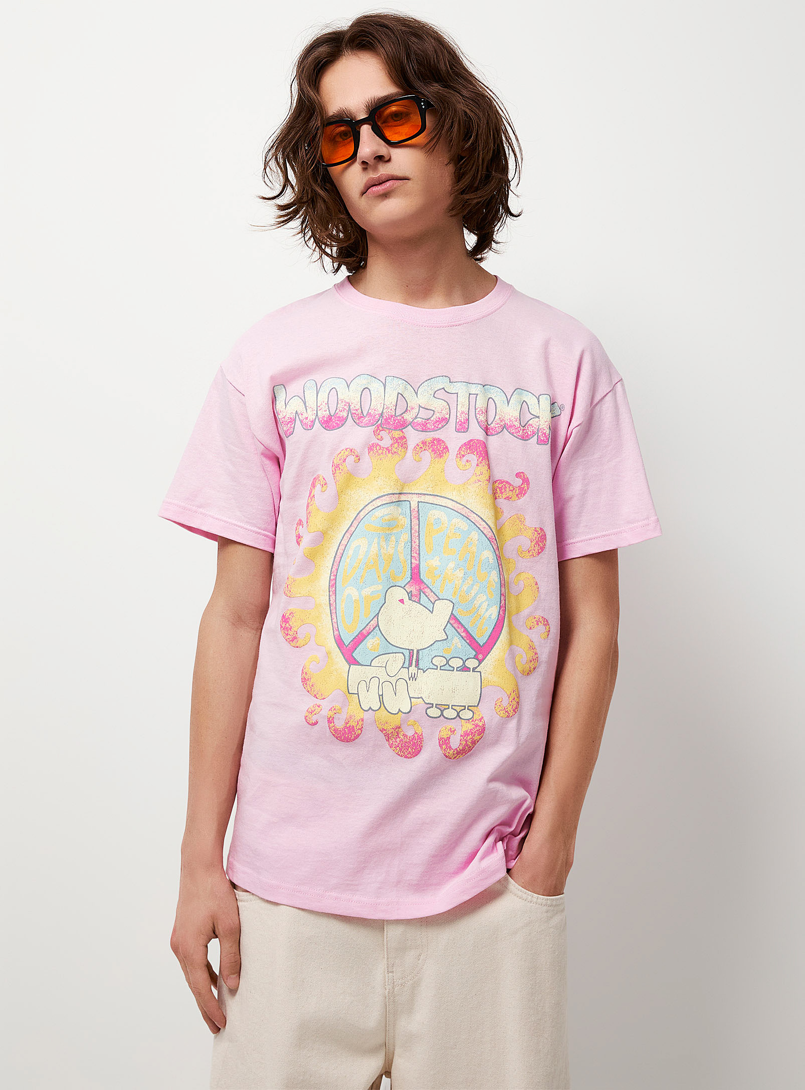 Djab Woodstock Pink T-shirt In Dusky Pink