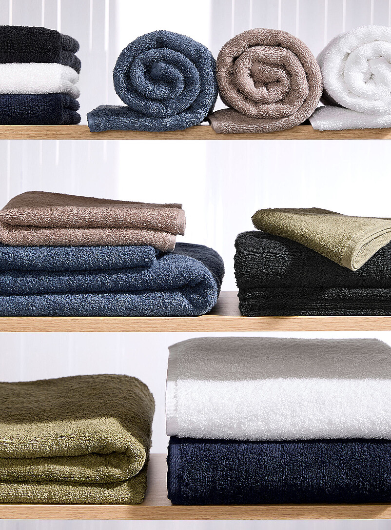 Simons Maison: Les serviettes quotidiennes &agrave; s&eacute;chage rapide coton bio Absorbantes et r&eacute;sistantes, l&eacute;g&egrave;res Vert