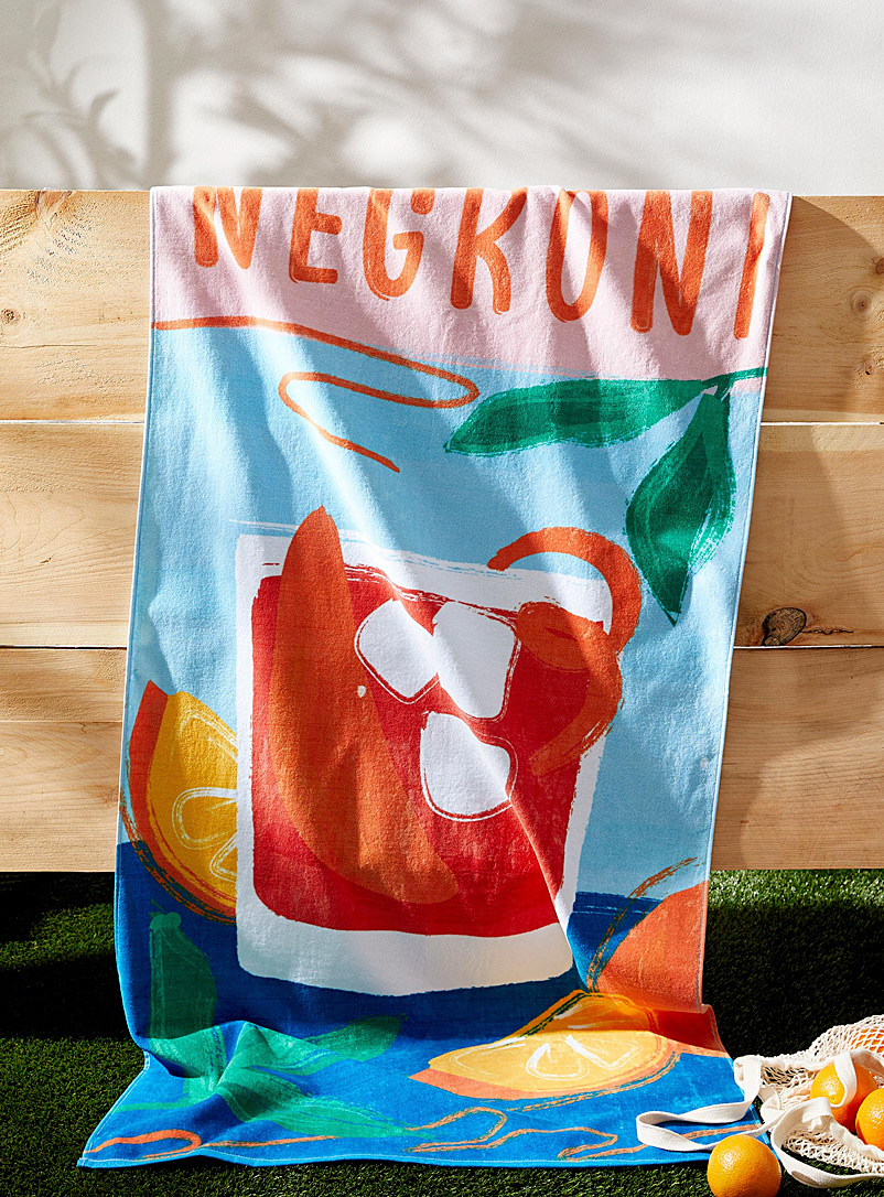 Simons Maison: La serviette de plage Negroni 84 x 160 cm Assorti