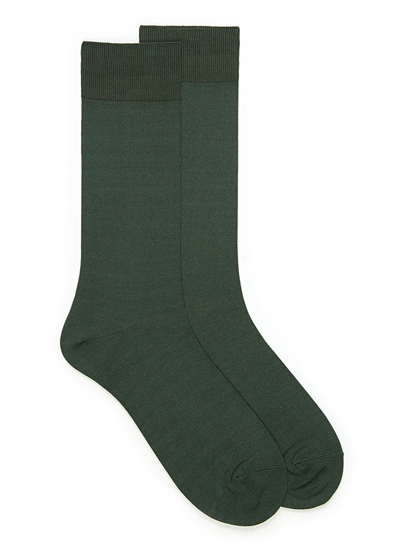 Le 31 Forest green Coloured essential socks for men