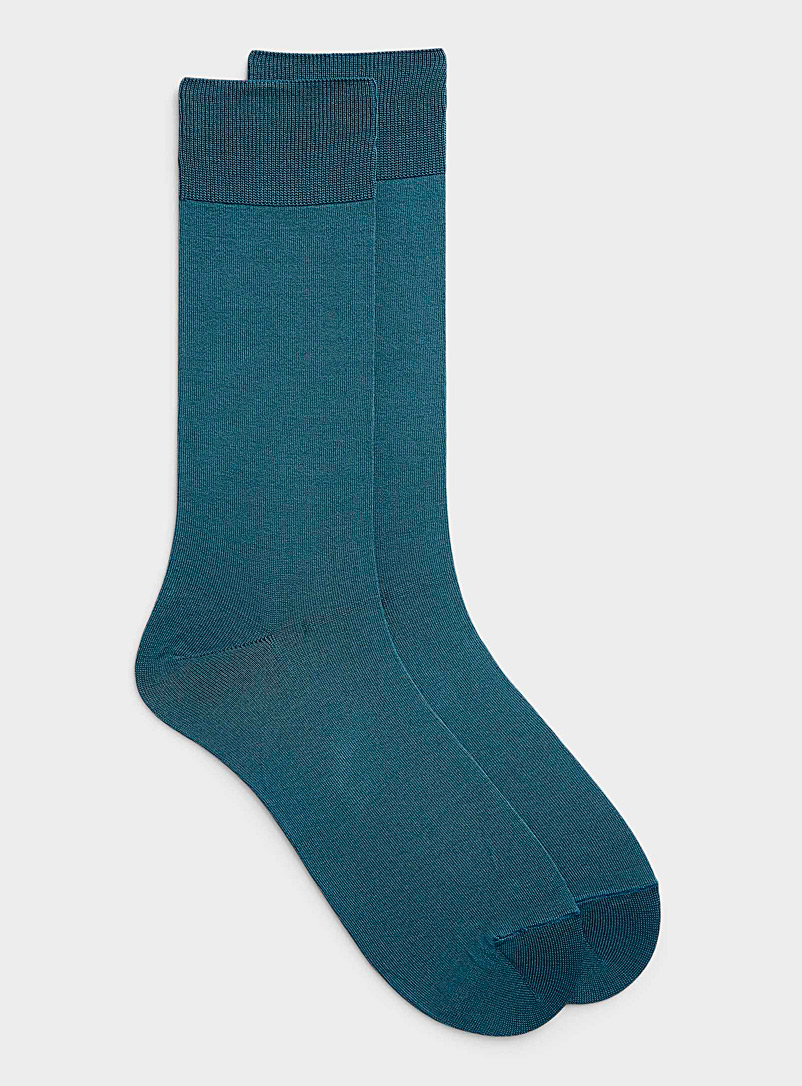 Le 31 Mossy Green Coloured dress socks for men