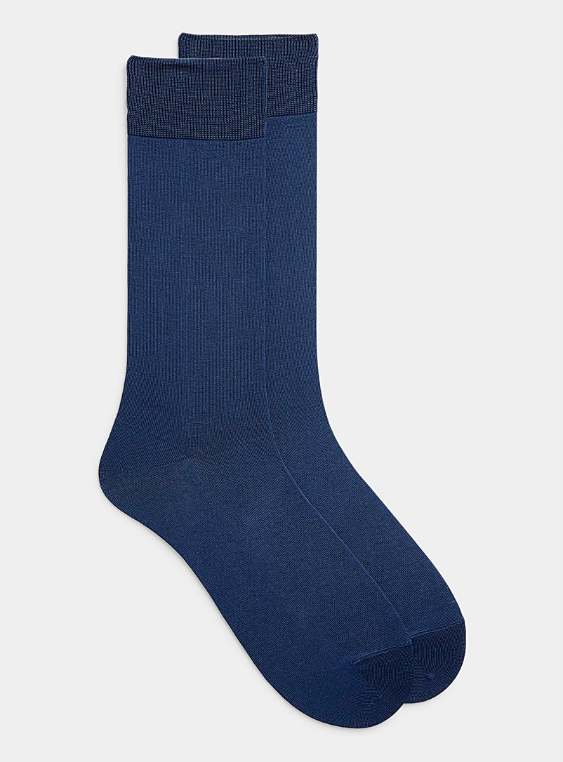Seamless Egyptian cotton socks, Bleuforêt