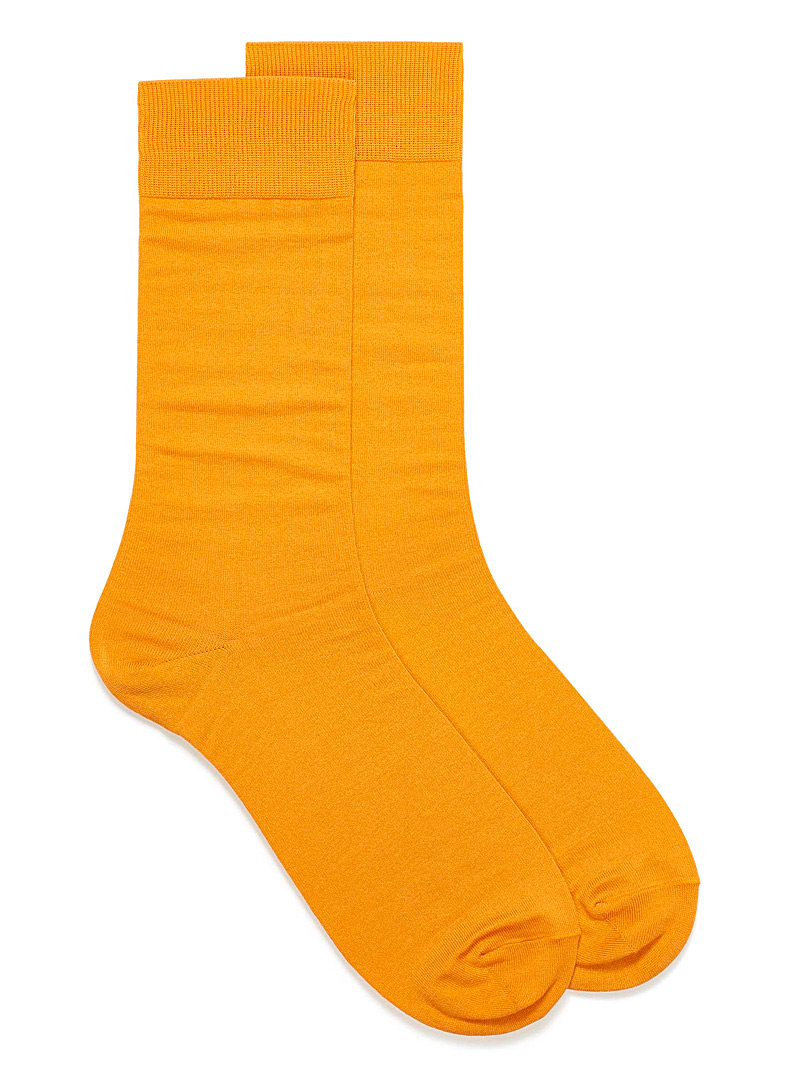 Le 31 Dark Yellow Essential coloured socks for men