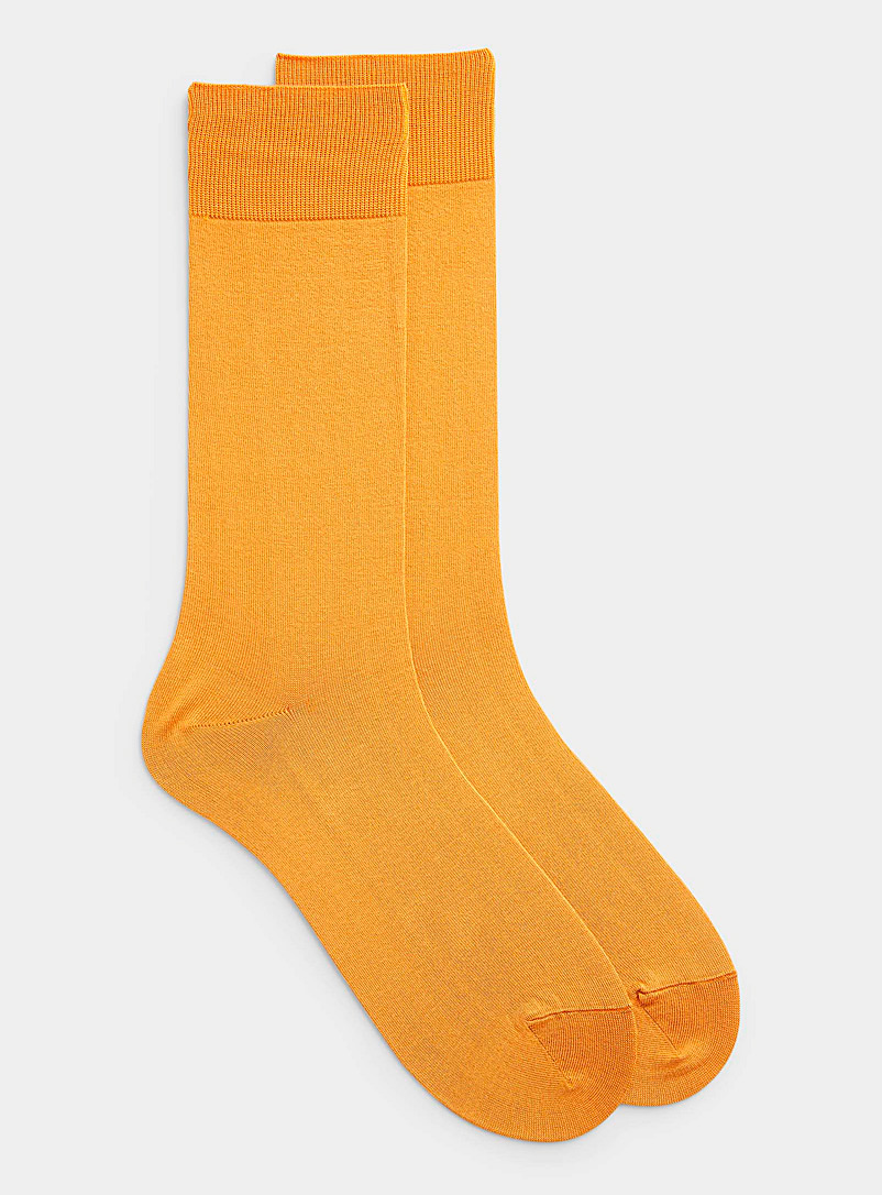 Le 31: La chaussette essentielle colorée Jaune moyen pour homme