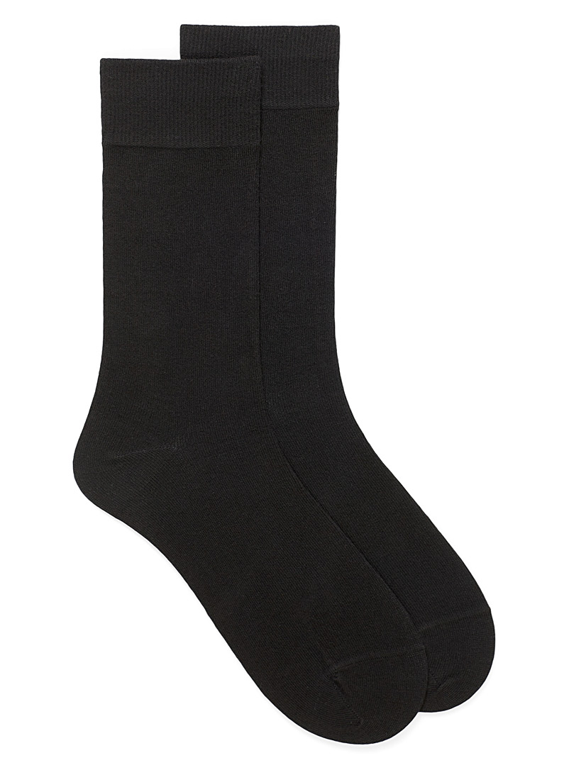 Le 31 Black Essential organic cotton socks for men