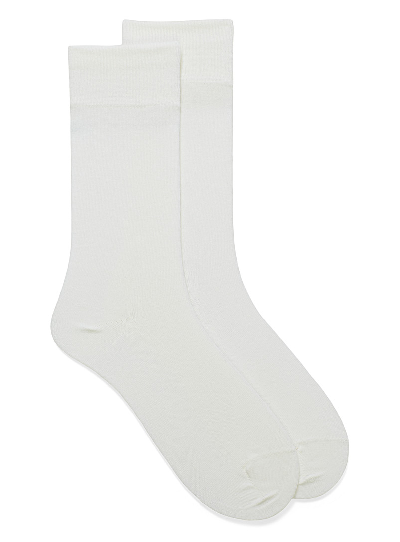 Le 31 Off White Minimalist dress socks for men