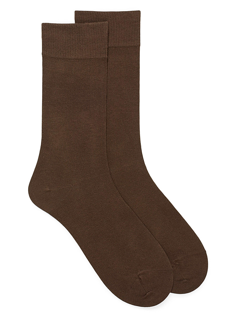 Le 31 Brown Essential organic cotton socks for men