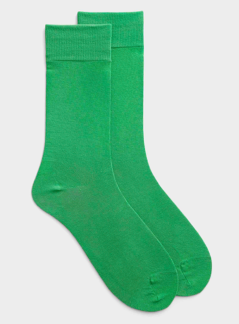 Le 31 Bottle Green Essential organic cotton socks for men