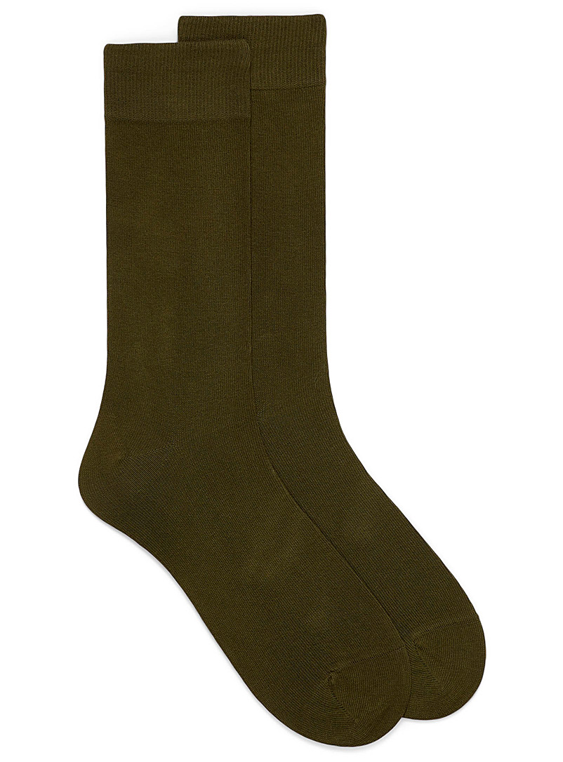 Le 31 Khaki Essential organic cotton socks for men