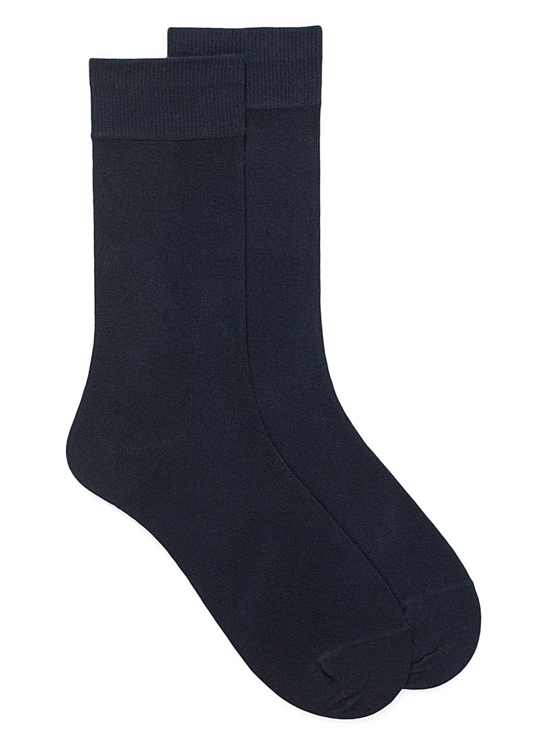 Le 31 Marine Blue Essential organic cotton socks for men