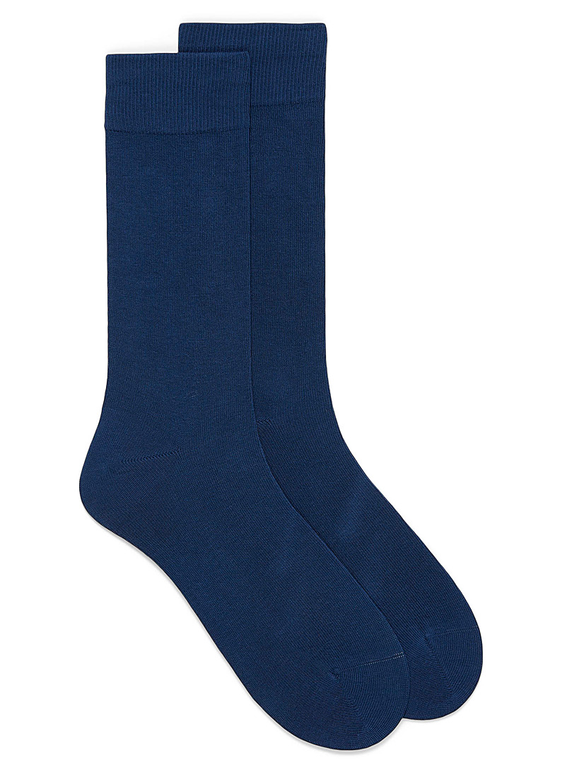 Le 31: La chaussette essentielle coton biologique Bleu foncé pour homme