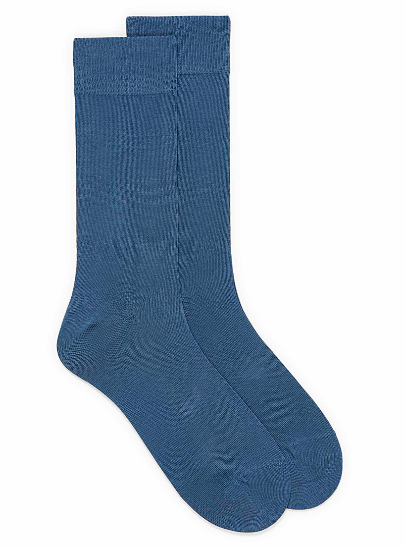 Le 31 Slate Blue Essential organic cotton socks for men