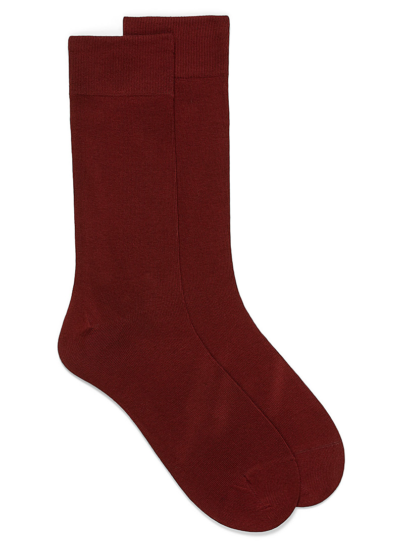 Le 31 Ruby Red Essential organic cotton socks for men