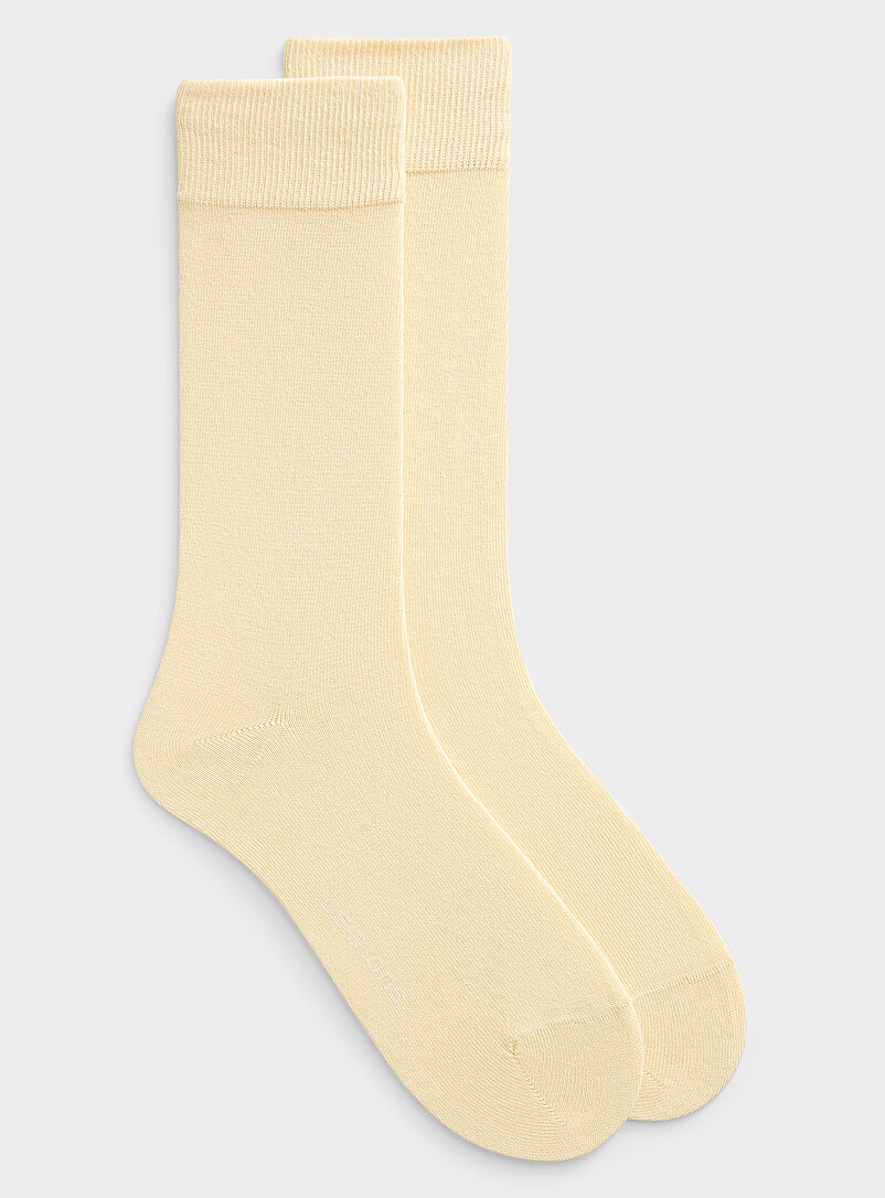 Le 31 Off White Minimalist dress socks for men