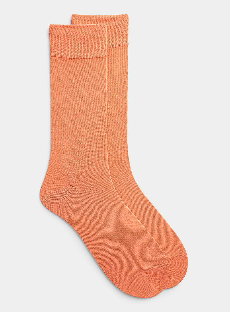 Le 31: La chaussette essentielle coton biologique Orange moyen pour homme