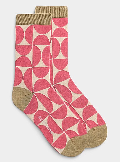 La chaussette g&eacute;om&eacute;trie contraste