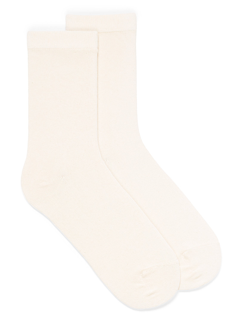 Simons Black Solid organic cotton socks for women