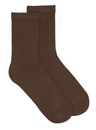 Ultra-brushed underside heathered knit socks, Simons, Shop Women's Socks  Online