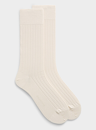Stretch ribbed dress socks